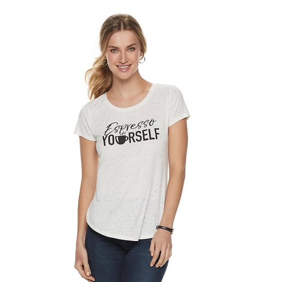 Apt. 9 Tops - 5 for $20! Women's  V-Neck Tee Espresso Yourself